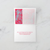 赤、白、アクアの渦巻き お礼のカード サンキューカード (内部)