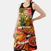 赤、白、サルサのオールオーバープリントエプロン エプロン (インサイチュ)