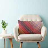 赤、白、タンのメキシコストライプの毛布のテクスチャ ランバークッション (椅子)