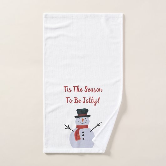 赤(白) ハンドタオル (ハンドタオル)