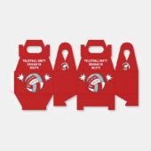 赤、白、バレーボールのパーティーアイディア、バレーボール フェイバーボックス (折り畳みなし)