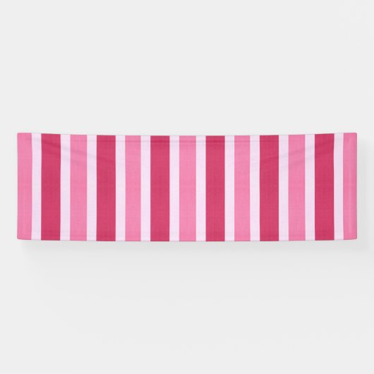 赤、白、ピンクのストライプ 横断幕 (横)