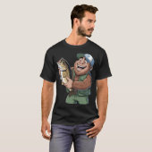 赤 白 ブル Tシャツ (正面フル)