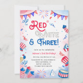 赤・白・三 – 7月3日4日 招待状 (正面)