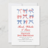 赤・白・二の弓7月2日の誕生日4日 招待状 (正面)