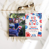 赤・白・二の7月2日フォトバースデーパーティー 招待状