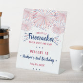 赤、白、二！7月2日の第4回目の誕生日へようこそ 台座サイン (インサイチュ)