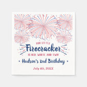 赤、白、二！7月2日の誕生日（4日） スタンダードカクテルナプキン (正面)