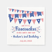 赤、白、二！7月2日の誕生日（4日） スタンダードカクテルナプキン (正面)