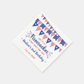 赤、白、二！7月2日の誕生日（4日） スタンダードカクテルナプキン (角)