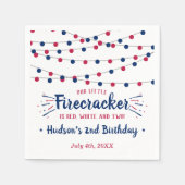 赤、白、二!7月2日の誕生日(4日) スタンダードカクテルナプキン (正面)