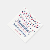 赤、白、二!7月2日の誕生日(4日) スタンダードカクテルナプキン (角)