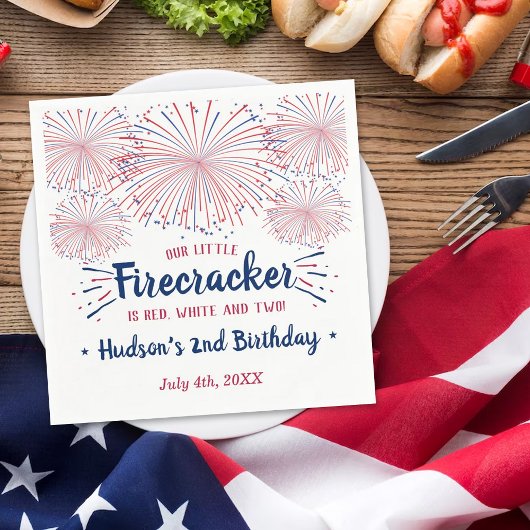 赤、白、二！7月2日の誕生日（4日） スタンダードカクテルナプキン