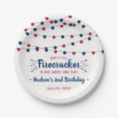 赤、白、二！7月2日の誕生日（4日） ペーパープレート (正面)