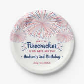 赤、白、二!7月2日の誕生日(4日) ペーパープレート (正面)