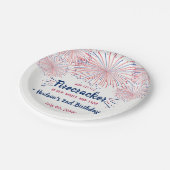 赤、白、二!7月2日の誕生日(4日) ペーパープレート (アングル)