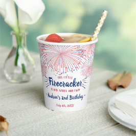 赤、白、二！7月2日の誕生日（4日） 紙コップ