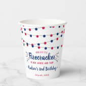 赤、白、二！7月2日の誕生日（4日） 紙コップ (正面)