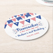 赤、白、二!7月2日の4日パーティー ラウンドペーパーコースター (アングル)