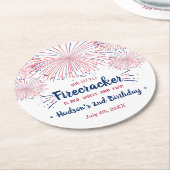 赤、白、二!7月2日の4日パーティー ラウンドペーパーコースター (アングル)