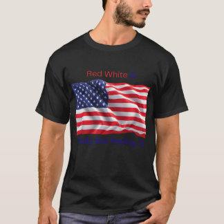 赤 白 全く気が乗らない Tシャツ