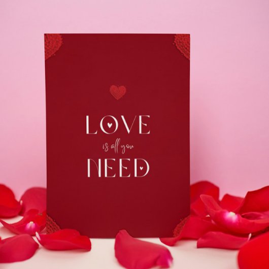赤、白、愛が必要な全て、ロマンチック 招待状