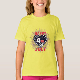 赤・白・愛国はっきりしたプリント集 Tシャツ