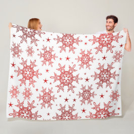 赤，白，明るい，星，布，オーナメントモダン, フリースブランケット