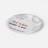 赤、白、私はブライダルシャワープレート ペーパープレート (アングル)