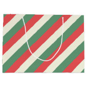 赤、白、緑のキャンディクラシックー・ケーンストライプズ ラージペーパーバッグ (裏面)