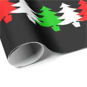 赤、白、緑のクリスマスツリーのアイコンのパターン ラッピングペーパー (ロールコーナー)