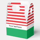 赤+白+緑のクリスマスパーティーのお返し箱 フェイバーボックス (オープン)