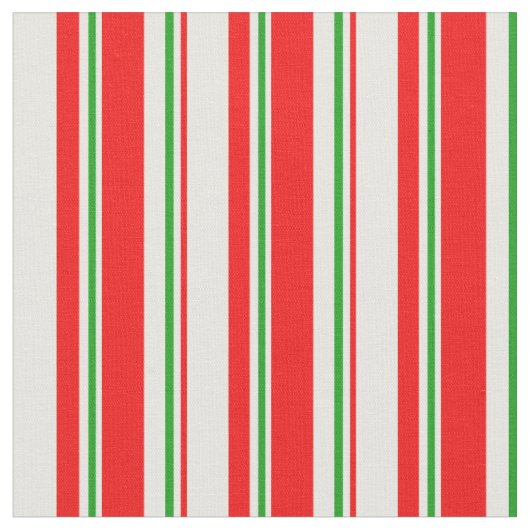 赤、白、緑のクリスマス・スタイル・ライン ファブリック (クローズアップ)