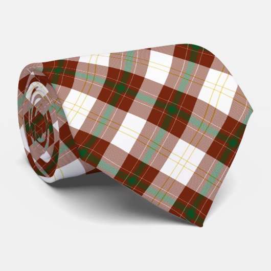 赤、白、緑のホリデープレイド ネクタイ (ロール)