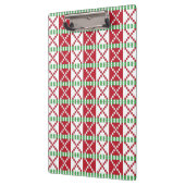 赤、白、緑のラトビアのラトガール民族フォークアート クリップボード (左)