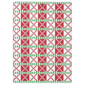 赤、白、緑のラトビアのラトガール民族フォークアート クリップボード (裏面)