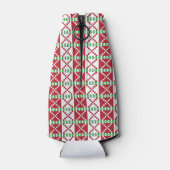 赤、白、緑のラトビアのラトガール民族フォークアート ボトルクーラー (裏面)