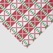 赤、白、緑のラトビアのラトガール民族フォークアート 薄葉紙 (詳細)