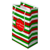 赤、白、緑の各ストライプ色 スモールペーパーバッグ (裏面アングル)