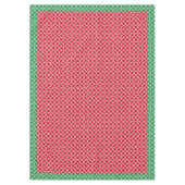 赤、白、緑の各ダイヤモンドのパターン テーブルクロス (正面)