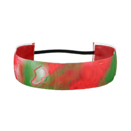 赤、白、緑の抽象芸術ヘッドバンド アスレチックヘッドバンド