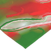 赤、白、緑の抽象芸術 ショートテーブルランナー (コーナー)