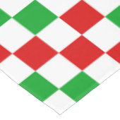 赤 白 緑 市松模様 デザイン  テーブルクロス (アングル)