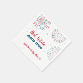 赤・白・赤ちゃんシャワーナプキン スタンダードカクテルナプキン (角)