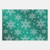 赤、白、金ゴールド、緑、クリスマス+紙、冬+パット ラッピングペーパーシート (正面3)