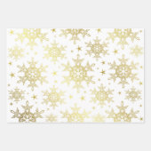 赤、白、金ゴールド、緑、クリスマス+紙、冬+パット ラッピングペーパーシート (正面2)
