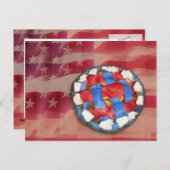 赤、白、青のアップルパイ ポストカード (正面/裏面)