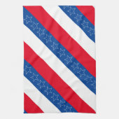 赤、白、青のアメリカ愛国者 キッチンタオル (縦)