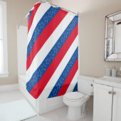 赤、白、青のアメリカ愛国者 シャワーカーテン (インサイチュ)