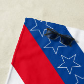 赤、白、青のアメリカ愛国者 ビーチタオル (インサイチュ)